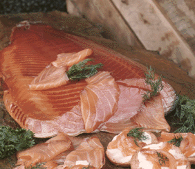 Whole Cold Smoked Salmon — Sliced Fillets product photo